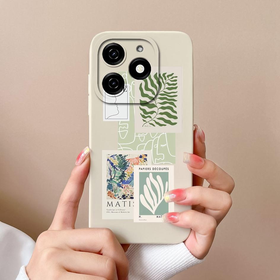 

Жидкий силикон для Itel P55+ A18s Tecno Hot 40i Spark Go 2024 20 Pro+, чехол для телефона, модные этикетки, защитный матовый чехол с защитой от падения, популярный бампер, капы Tecno Spark 20