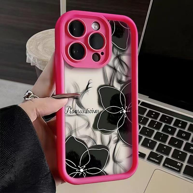

Ink Wash Floral Phone Case for iPhone 12/13/14/15 Plus & 16 Pro Max - Drop-Proof Protection iPhone 13 Pro