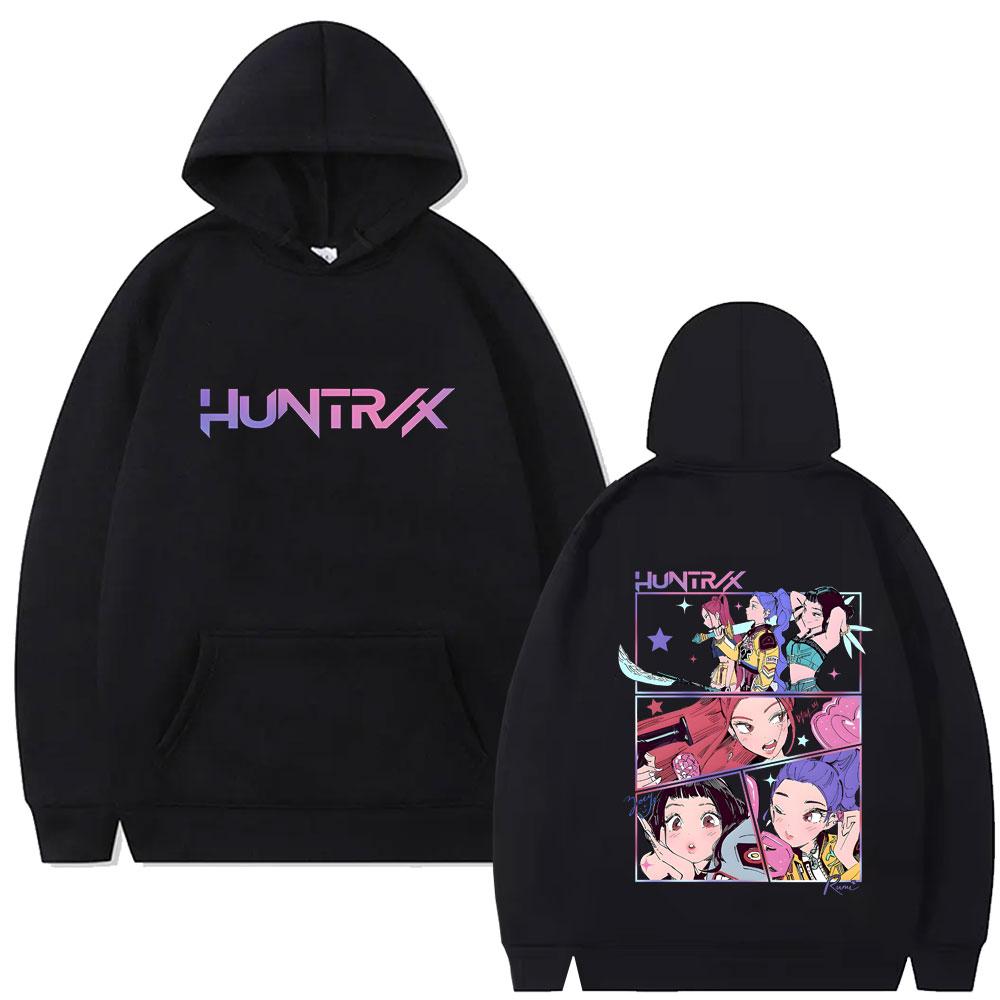 Movie KPop Demon Hunters Rumi Mira Zoey Graphic Hoodie Men Women Korean Fashion Trend Streetwear Unisex Pullover