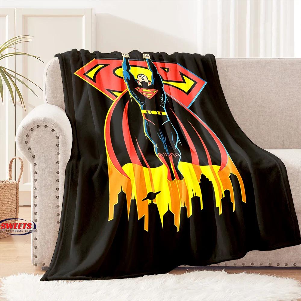 Comfortable and Soft Superman Blanket, Add Beauty To The Home, All Seasons, Home Office Can Be Used, Nap Camping Flannel Blanket