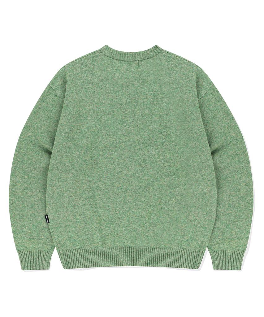 MAHAGRID Basic Logo Knit Sweater Green(Mg2Efmk620A)
