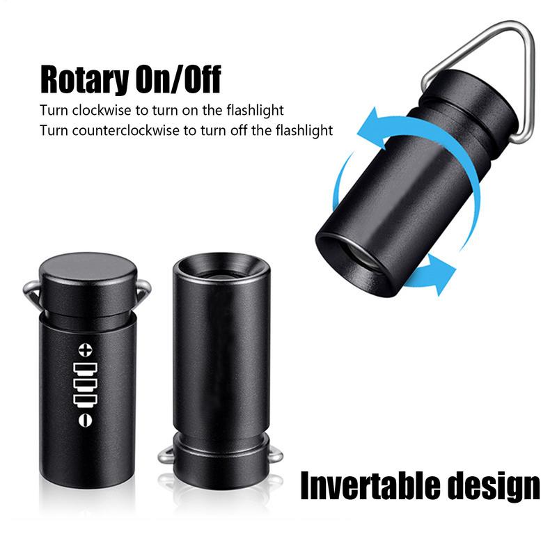 LED Key Chain Light Bright Key Chain Flashlight Portable Light Battery Powered Pocket Torches For Camping Hiking Outdoor Travel