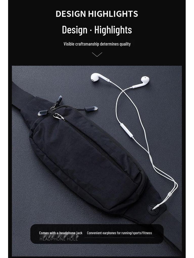Men's Durable Waterproof Waist Bag - Large Capacity, Versatile, and Wear-Resistant for Work and Sports.