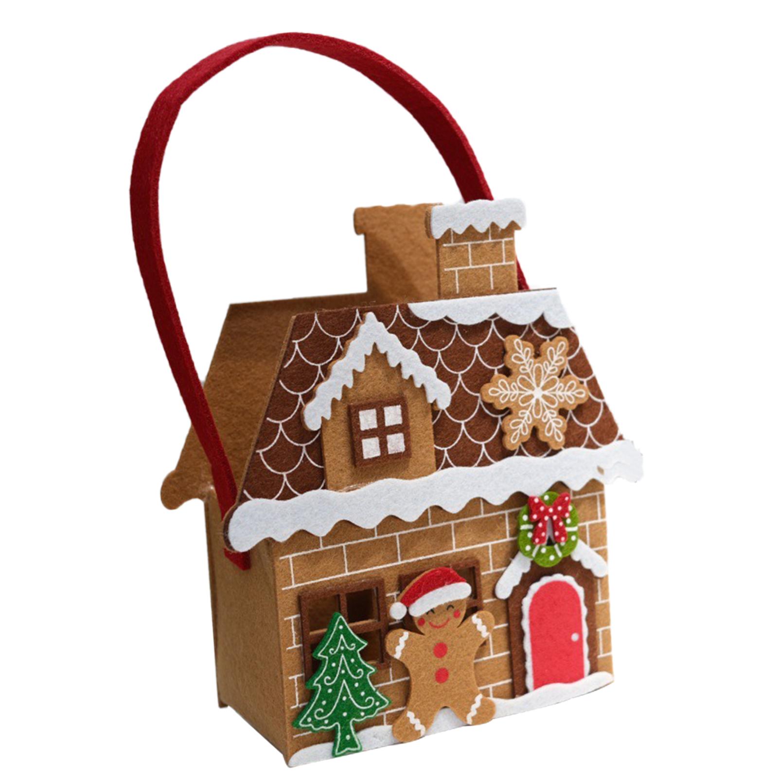 

Felt Gingerbread House Bag Festival Present Wrapping Bag Christmas Gift Bag