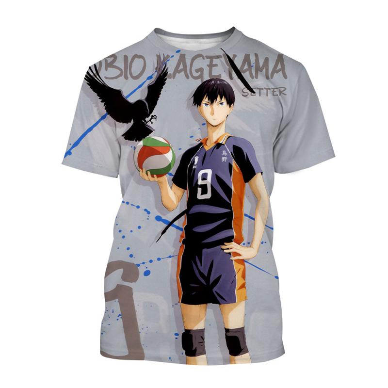 Fashion 3D Anime Print T Shirt For Men Hip Hop Trend Harajuku Children T-Shirt Outdoor Volleyball Sports Top Casual Short Sleeve