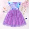 Girls Fashion Fishscale Gauze Princess Dress Spring Summer Casual Dress for Children