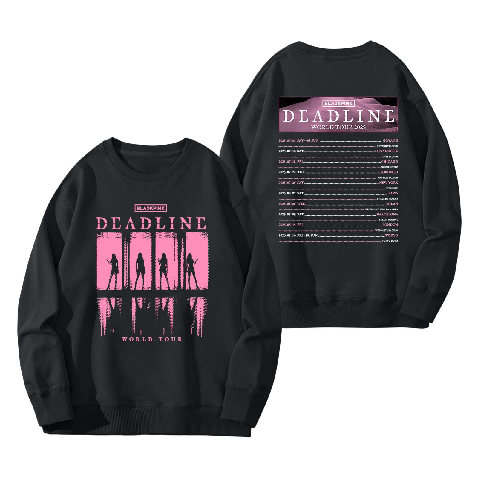 

Women s Fashionable And Casual Long Sleeve Round Neck Printed Sweatshirt S чорний