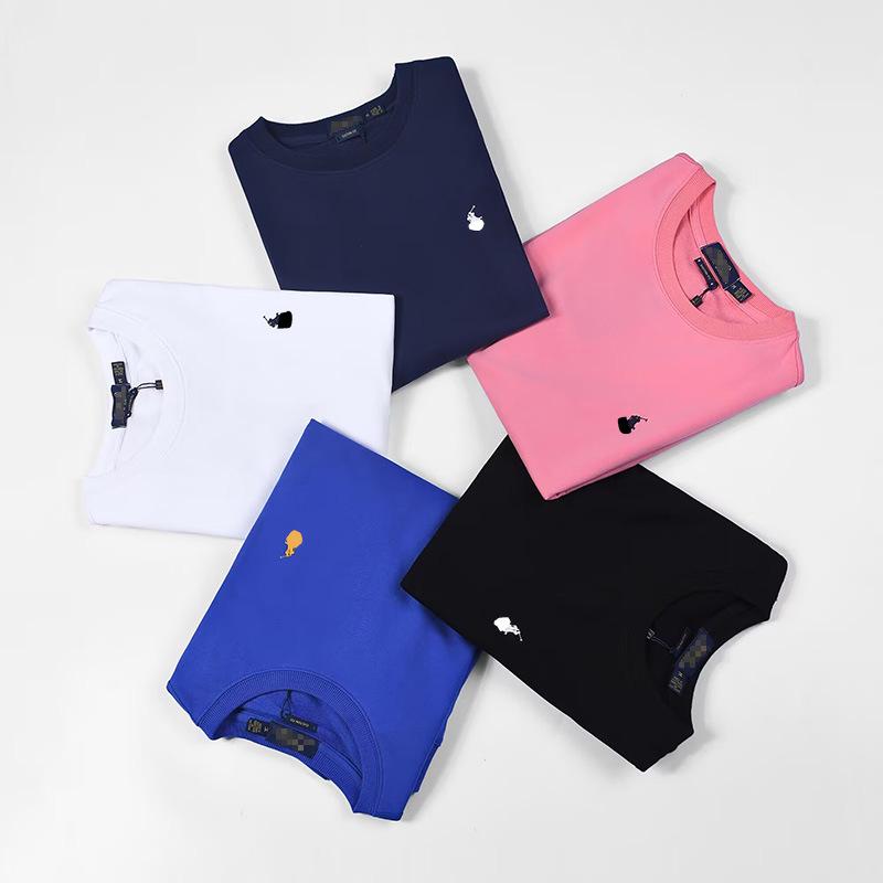 Unisex Pure Cotton Long-Sleeve Thin Autumn Casual Polo Hoodie - Solid Color
