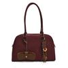 Boston Style Handbag Small Pu With Seaming Details For Work Or Casual