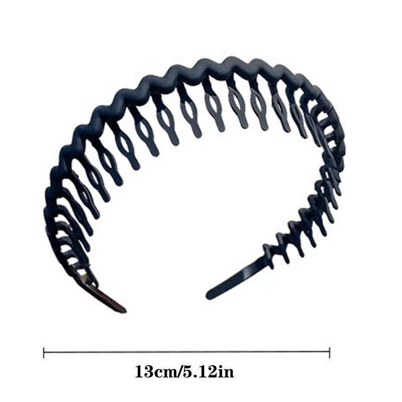 Women Simple Colorful Matte Toothed Hairbands Broken Hair Finishing Headband Outdoor Hair Hoop Headwear  Hair Accessories