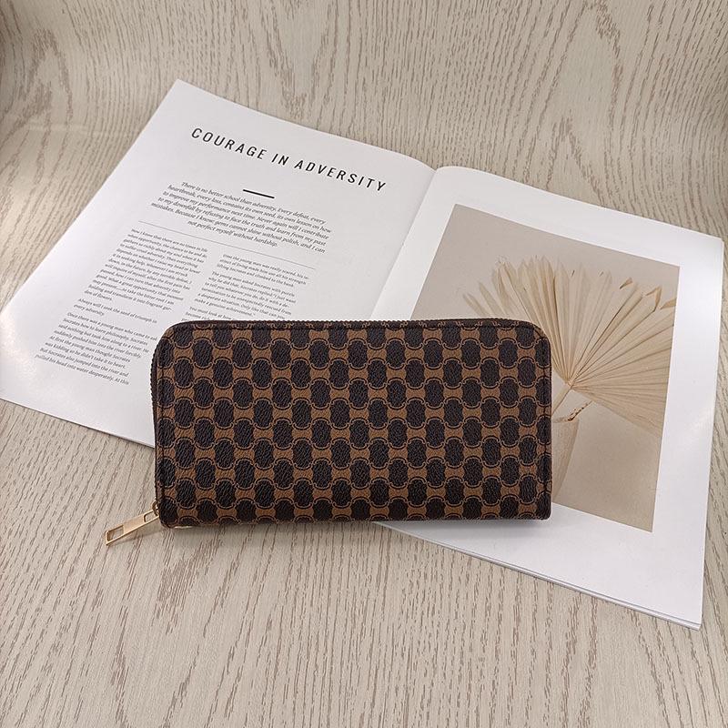 European & American Fashion Large Capacity Zipper Clutch Wallet - Multi-Card Slot, Simple, High-End Design