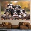 2D Autumn Forest Cute Puppy Photography Background Cloth for Studio