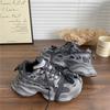 Women Casual Sneakers 41 42 Lightweight Retro Sport Shoes Female Dirty Shoes Walking Shoes Platform Chunky Sneakers