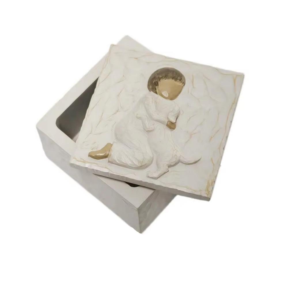 Cartoon Pet Coffin Box Universal Cat Memorial Box Creative Resin Pet Urn  Pet Supplies
