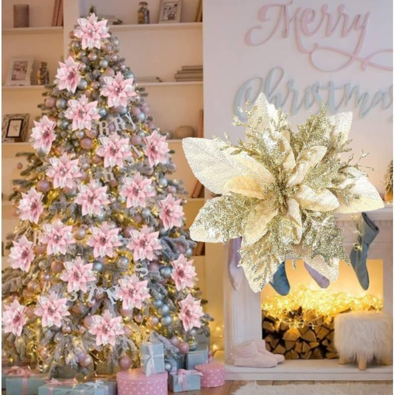 Sztuczna Symulacja Świątecznego Kwiatu Rekwizyt Dekoracja Impreza Boże Narodzenie Festiwal Ozdoba