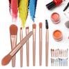 7 Stück Professioneller Lidschattenpinsel Tragbar Augenbrauen Lippen Kosmetikpinsel Make-up Werkzeug Set