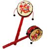 Traditional Style Spin Rattle Drum Tambourine Hand Rattle Bell Beginners Monkey Drum  Baby Kids