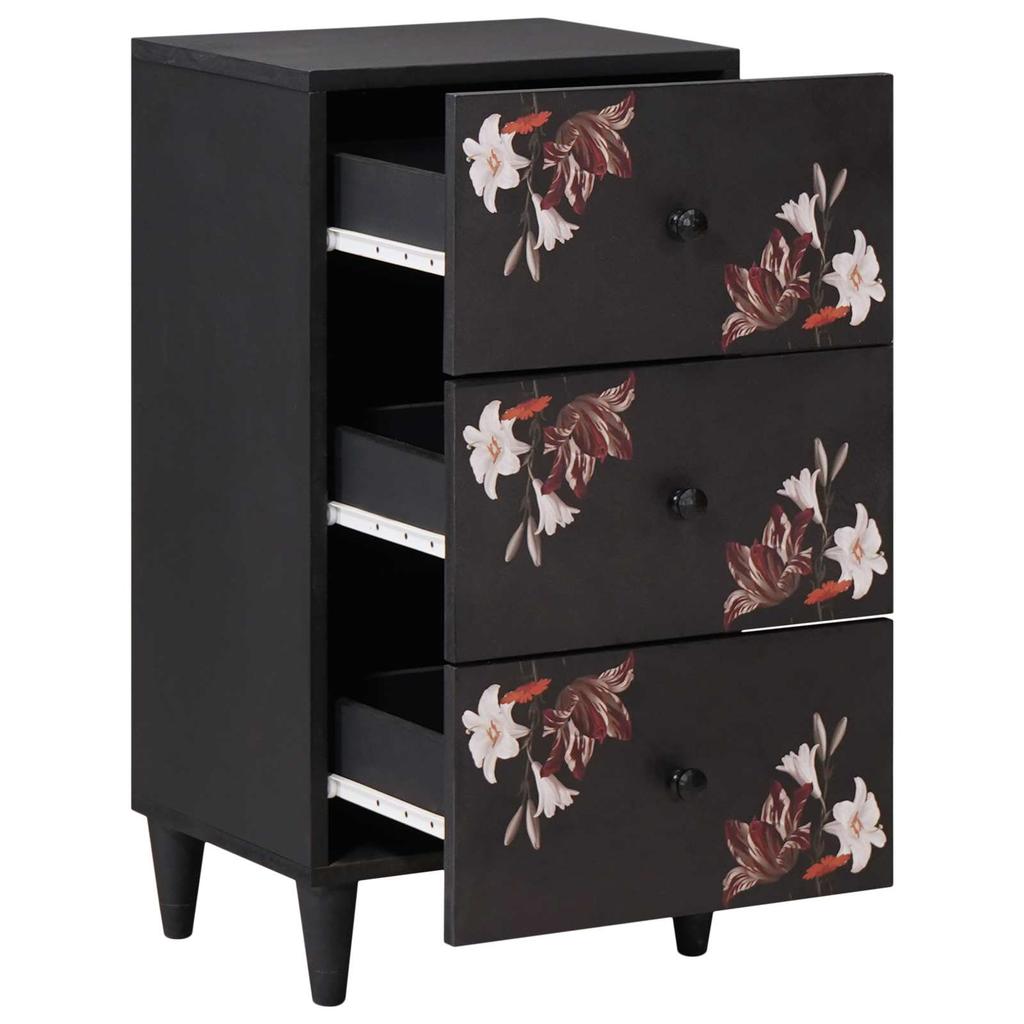 Storage Cabinet Multi Colored 40 X 33.5 X 75 Cm Solid Mango Wood
