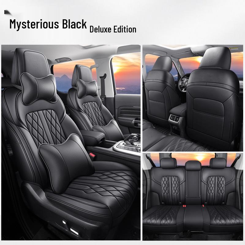 Tank 300 Car Seat Cushion: Full Surround Cartoon Design, All-Season Leather Pad