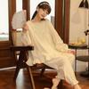 Høst Vinter Kvinner Koreansk Temperament Retro Søt Langermet bomullspyjamassett Nordic Fashion Palace Style Prinsessestil Hjemmeklær