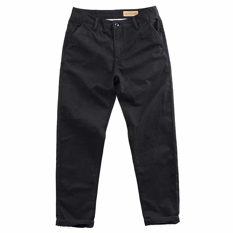 Men's Japanese Loose Straight Casual Workwear Pants for Spring and Autumn