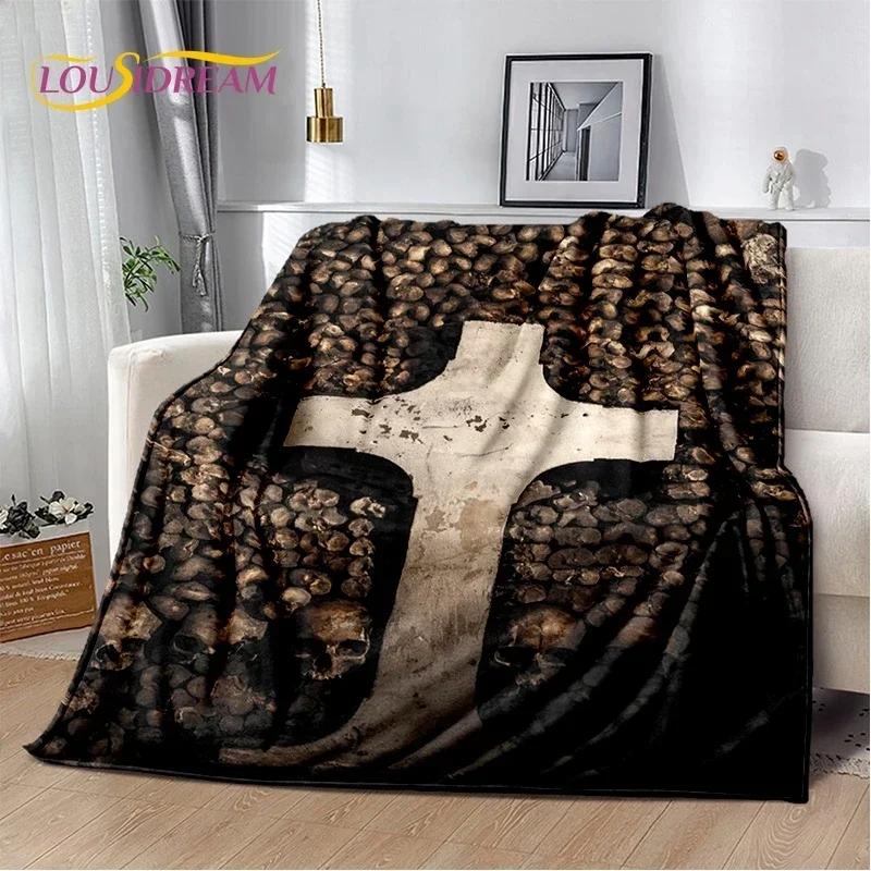 3D Pray Holy Bible Cross Jesus Soft Flannel Blanket for Bed Bedroom Sofa Picnic,Throw Blanket for Cover Outdoor Leisure Nap Gift