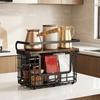 Wall Mounted Refrigerator Side Storage Rack Punch Free Spice Storage Rack  Bathroom