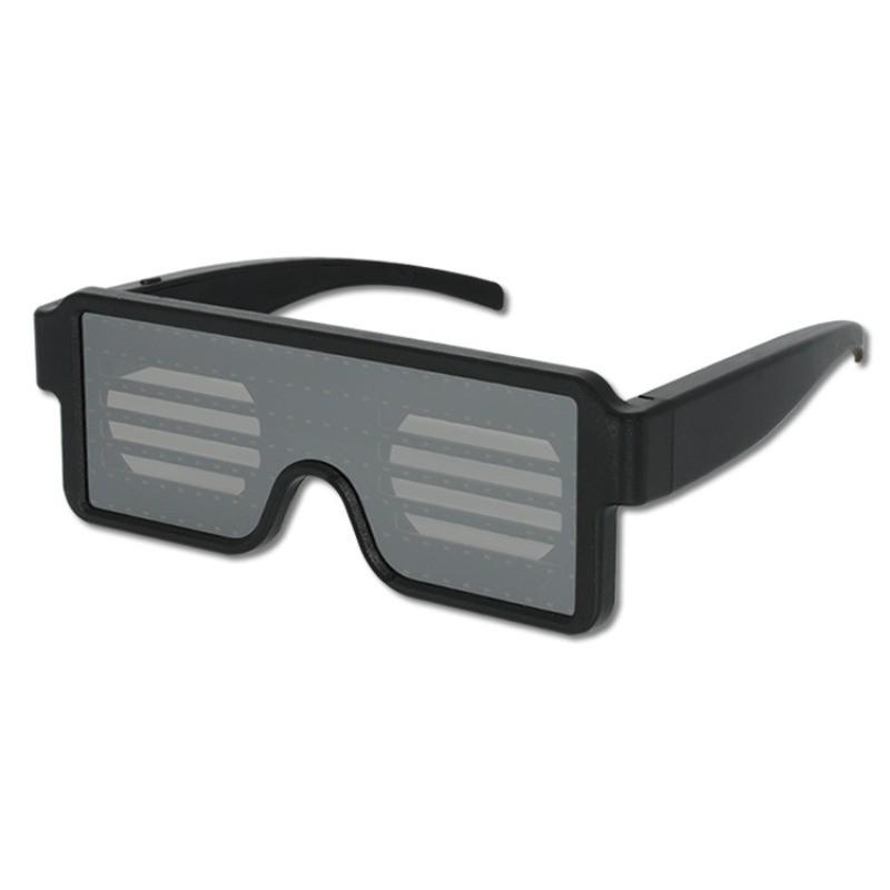 Rechargeable LED Props Stage Dynamic Glasses Luminous Glasses Christmas Party Atmosphere Decoration