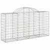 VidaXL Paniers à gabions arqués 3 pcs 200x50x100/120 cm fer galvanisé, gabion, cage de gabion, panier de mur de gabion, mur 3146321
