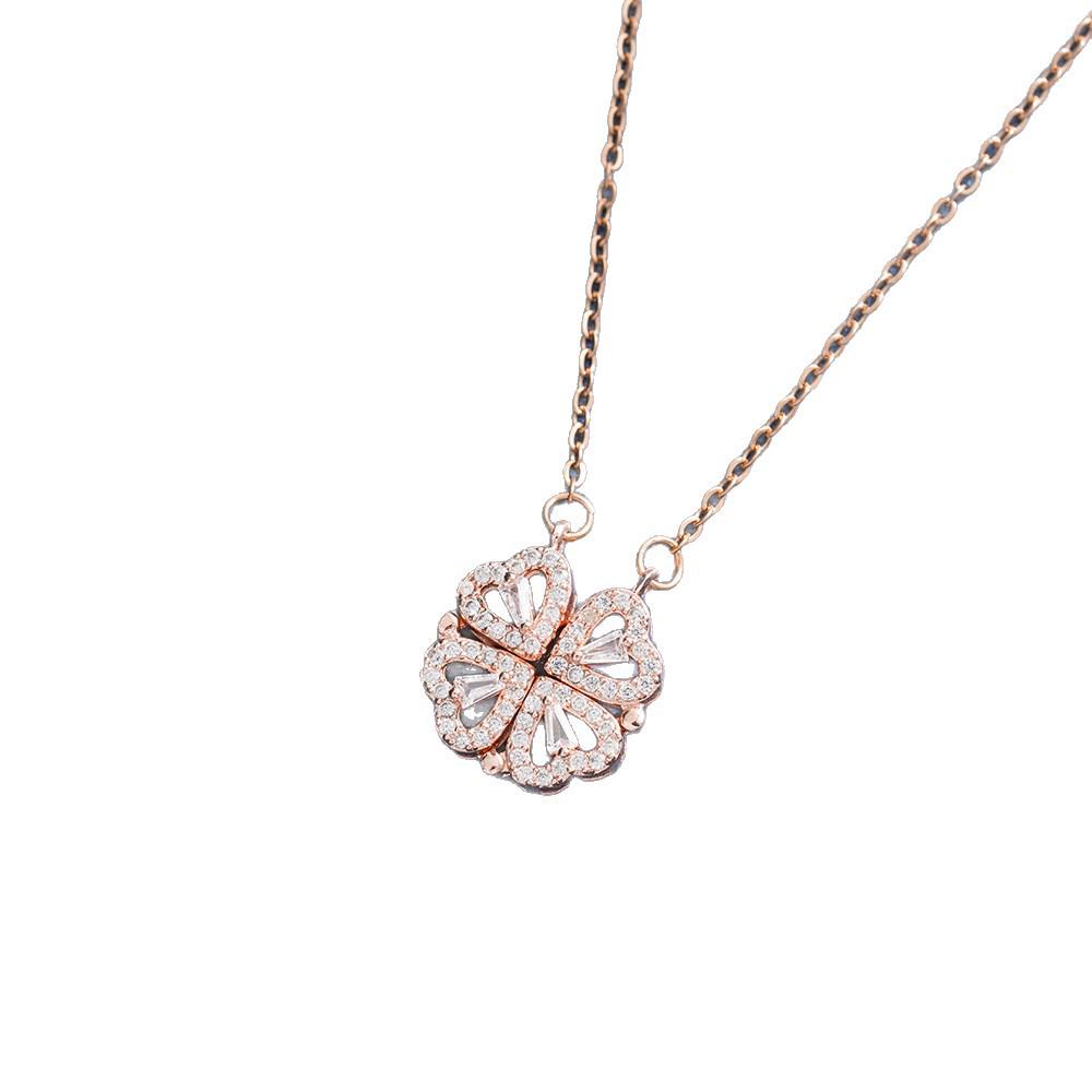 High-End Unisex Four-Leaf Clover Necklace - Trendy & Versatile 2026 Style for Women