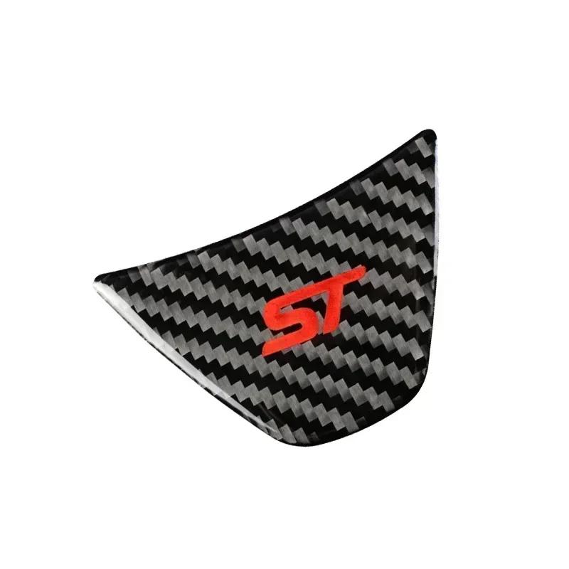 Carbon Fiber Steering Wheel Sticker Emblem For Ford New Fiesta MK7 2009-2017 Ecosport 2012-2017 ST Logo Car Decals Accessories
