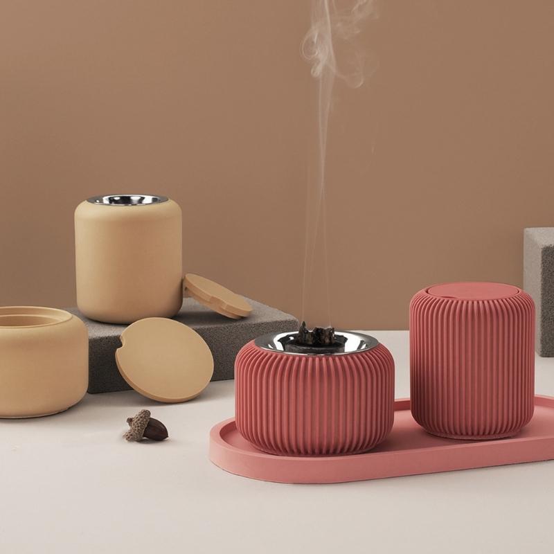 Silicone Molds Stripe Incensed Burners Moulds Candle Cup Making Molds Plaster Molds Craft Supplies Epoxy Resin Molds