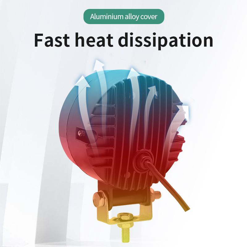 Faruri pentru motociclete 3 inchi 30W cu ochi de înger rotund Faruri cu lentile cu LED Faruri de ceață fascicul Accesorii pentru motociclete Lumină de lucru pentru conducere