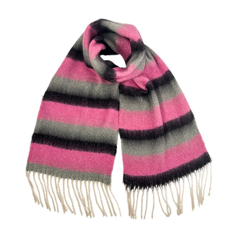 Thickened Warm Imitation Cashmere Scarf Women's Winter Fringed Scarf Retro Fashion Scarf Shawl