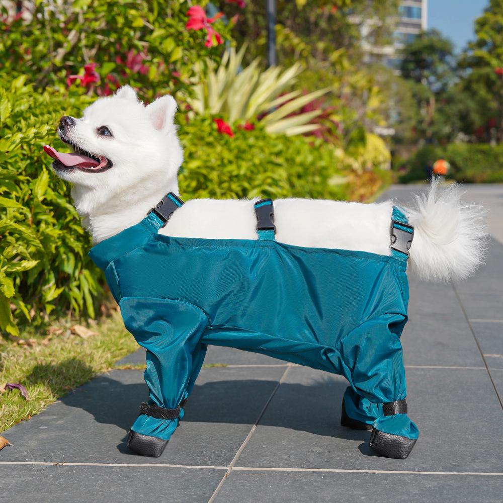 Pets Go Out with Belly and Feet, Dust Pants, Walking Dogs, Anti-dirty Clothes, Bichon Dogs, Puppies, Rain, Dog Clothes