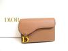 Authentischer Christian Saddle Bloom Beige Leder Kartenhalter #b239 Vom Verkäufer überholt