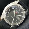 5 AUTOMATIC JAPAN 7009A MENS VINTAGE ARABIC BLACK DIAL WATCH A702670-1 R209-a702670