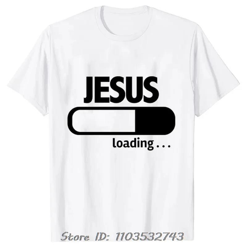 Jesus Print T-shirt Christ Casual Short Sleeve Men's Clothing Fitness T Shirt Harajuku Streetwear Funny Cotton Tshirt Tops