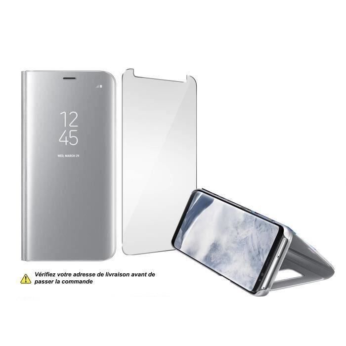Flip Case Cover - MISSTARS® - SAMSUNG GALAXY S20+ - Mirror Effect - Silver - Semi-rigid