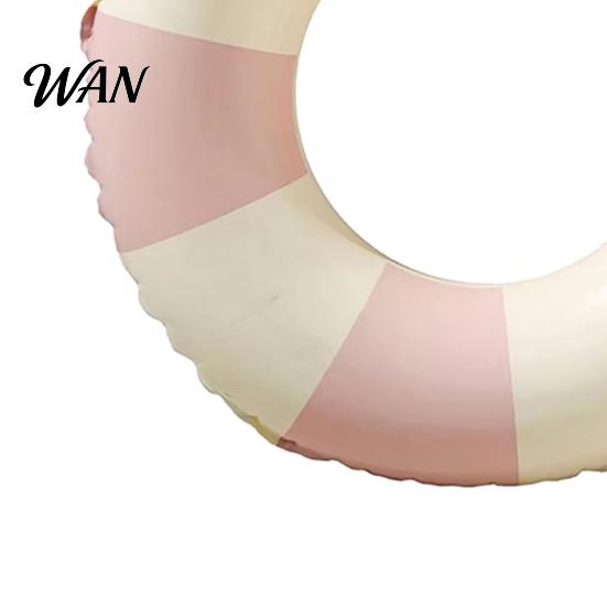 Women Swim Ring Vintage Striped Swimming PVC Thickened Inflatable Leakproof Men Adults Float Tube for Pool Beach Party