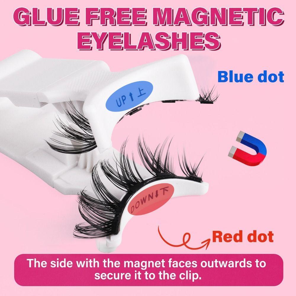 Makeup Glue Free False Eyelashes L Curl Faux Mink Lashes Cat Eye Fake Lashes  Eyelash Extension