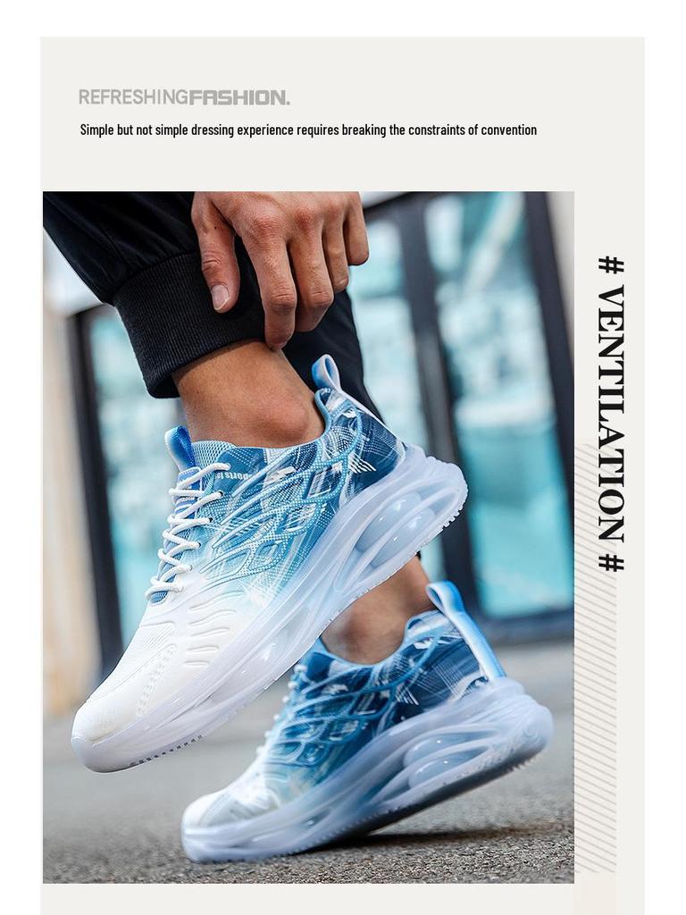 Putian Men's Breathable Summer Sports Running Shoes - 2025 Shock Absorption Mesh, Durable and Stylish for Youth.