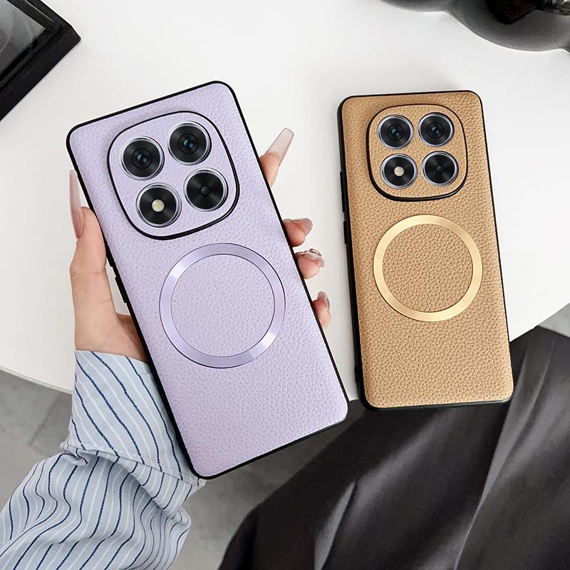 Per Xiaomi Redmi Note 14 Pro Plus Custodia Lusso PU Magnetica Ricarica Wireless Protezione Cover Posteriore Per Redmi Note 14 14pro Guscio