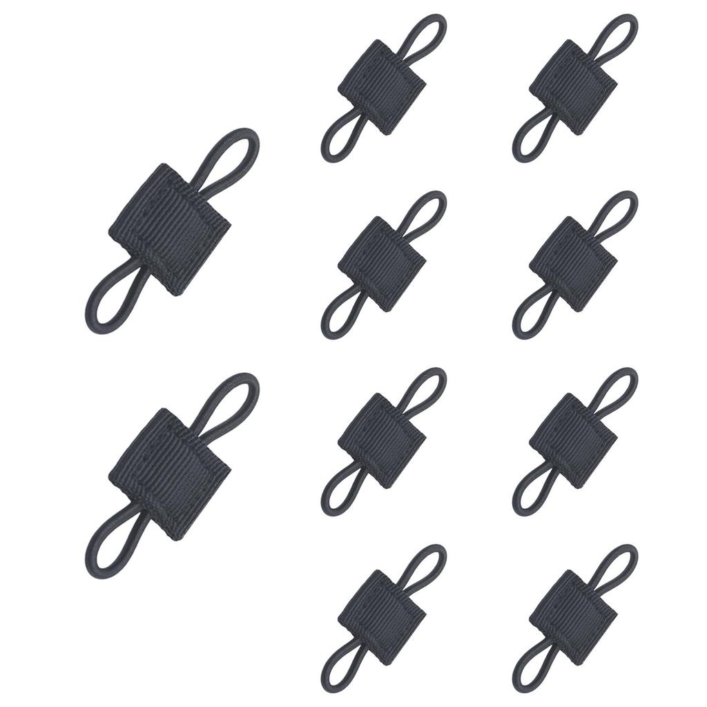 10 Pcs Tactical Gear Holder Clip Molle Webbing Retainer Elastic Binding Ribbon Buckle for Tactical Vests Backpacks