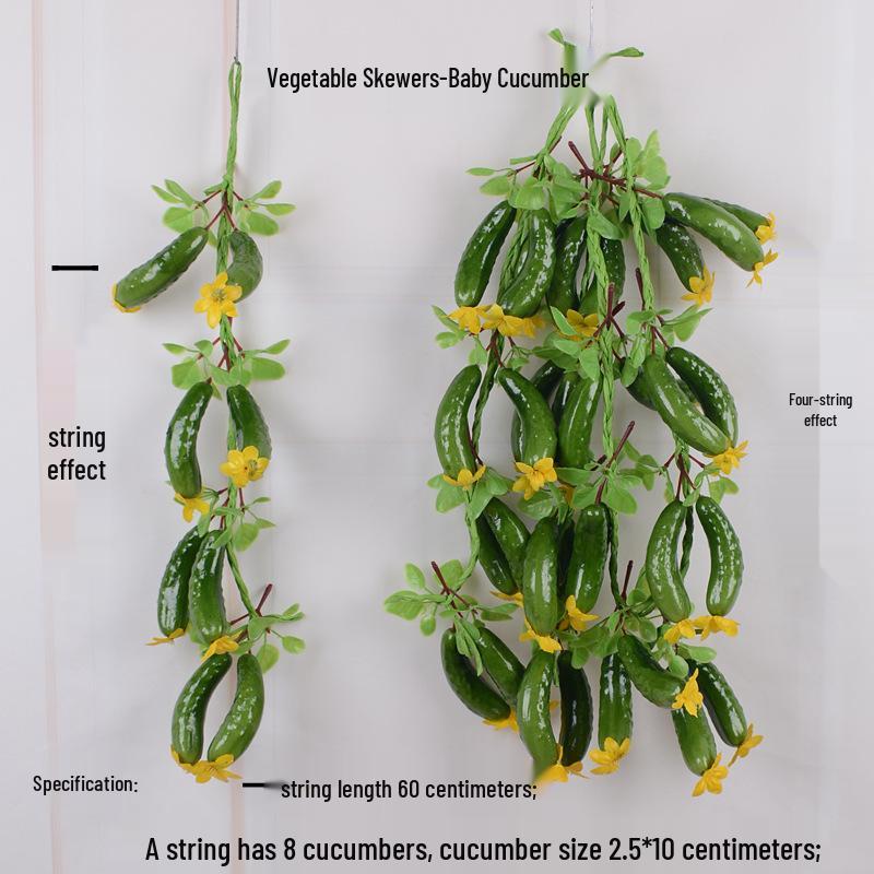 Farmhouse Hanging String Vegetables with Chili, Potato, Corn, Garlic & Peanut Model for Restaurant Courtyard Decor