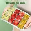 6/15 Grid Big Ice Tray Mold Giant Jumbo Large Food Grade Silicone Ice Cube Square Tray Mold Diy Ice Maker Ice Cube Tray With Lid