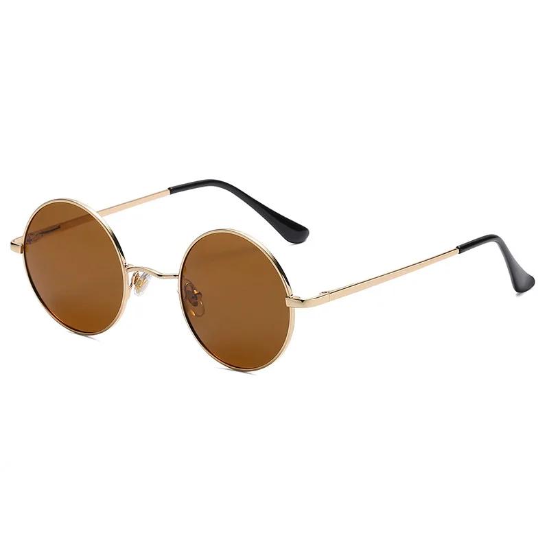 Retro Small Polarized Sunglasses Woman Man Hippie Circle Round Sun Glasses UV400 Protection Metal Shades for Men Women Eyewear