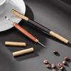 Wooden Handle Stainless Steel Tip Coffee Latte Art Pen for Professional and Beginner Baristas Creating Intricate Designs