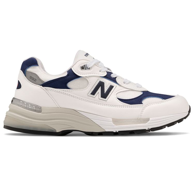 New Balance 992 Made In USA White Navy Unisex Sneakers Blue M992EC