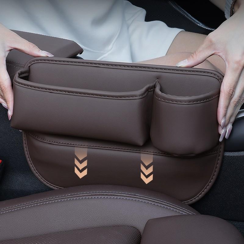 For Byd Sealion 7 Car Seat Gap Filler Storage Box With Cup Holder Charging Hole Kit Sundries Organizer Bag Accessories
